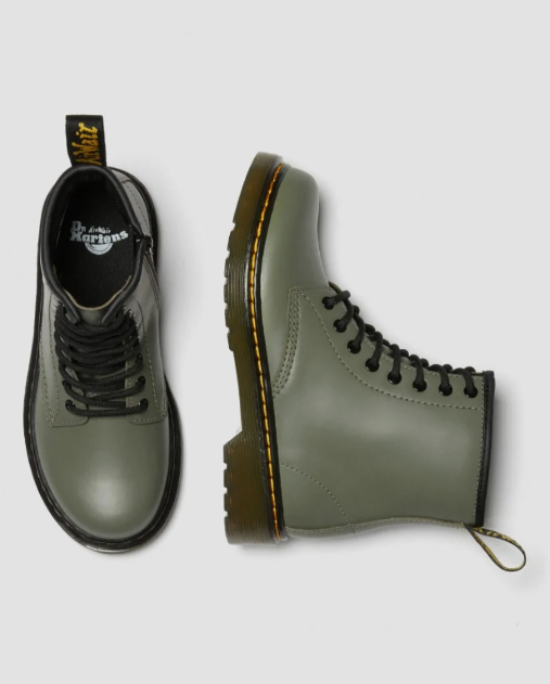 Khaki green doc martens deals